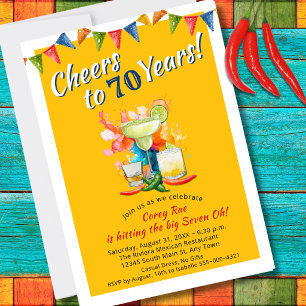 Invitación Fiesta Cumpleaños 70 Aclamaciones a 70 Años Modern