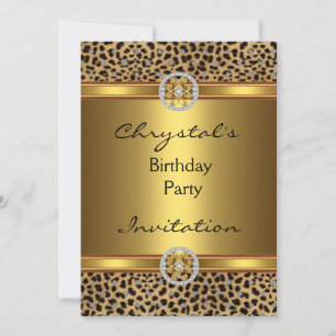 Invitación Fiesta Cumpleaños Animal Salvaje Joya D