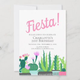 Invitación Fiesta Cumpleaños suculento boda de cactus