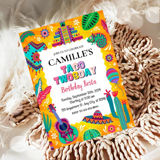 Invitación Fiesta Cumpleaños Taco Twosday (Subido por el creador)