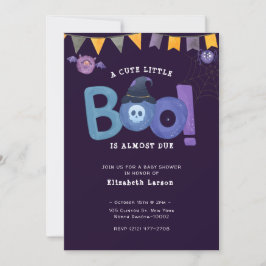 Invitación Fiesta curado de Baby Shower con temas de Hallowee