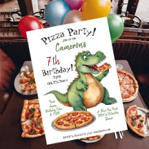 Fiesta Cute Dinosaur Birthday Pizza
