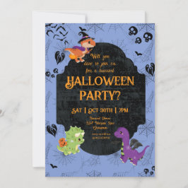 Invitación Fiesta Cute Halloween Dino 2