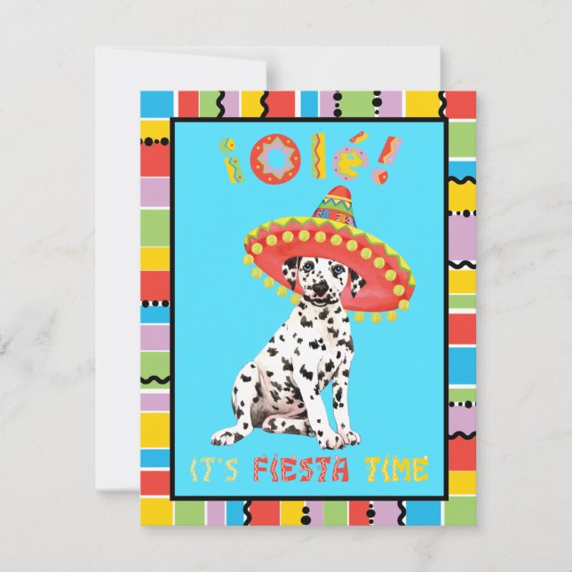 Invitación Fiesta Dalmatian (Anverso)