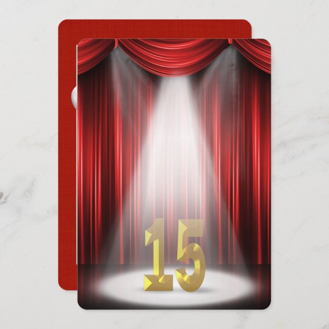 Invitación Fiesta de 15º Aniversario de Boda (Anverso / Reverso)