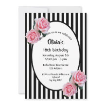 fiesta de 18 años rosas rosas rosas negras rayas b