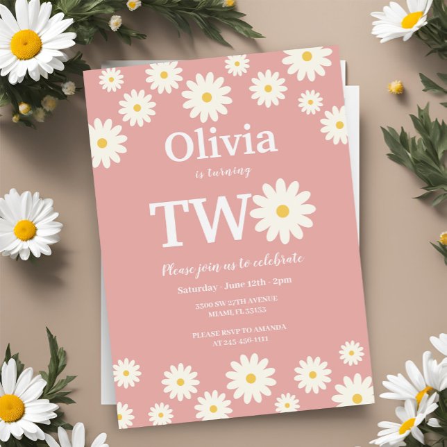 Invitación Fiesta de 2º cumpleaños de la Floral Bohemiana de  (Subido por el creador)