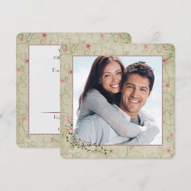 Invitación fiesta de 25 años con foto (Anverso / Reverso)