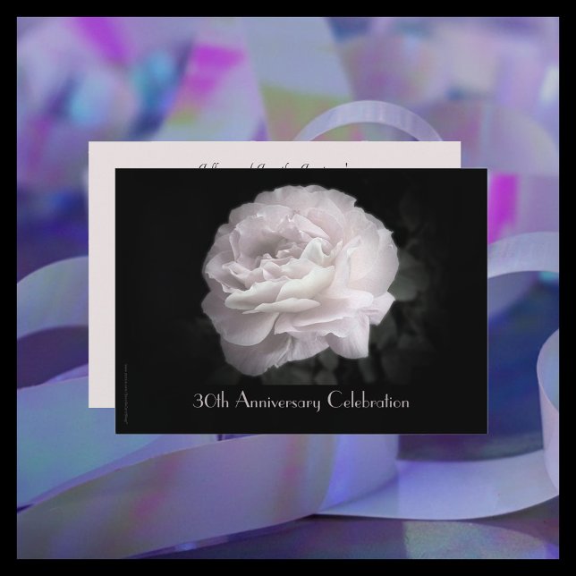 Invitación Fiesta de 30º Aniversario de Boda Rosa Pálida (Subido por el creador)