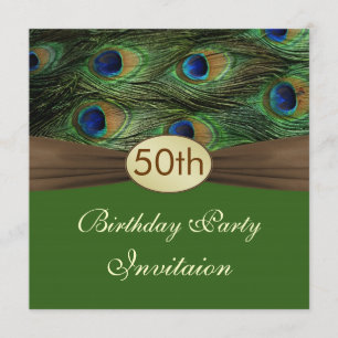 Invitación Fiesta de 50 años para Peacock