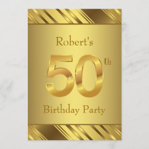 Invitación Fiesta de 50 cumpleaños de hombre