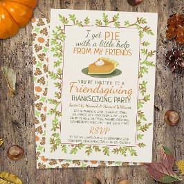 Invitación Fiesta de Acción de Gracias, Calabaza, Pie Gracios