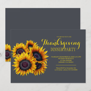 Invitación Fiesta de Acción de Gracias de la Marina Yellow Su
