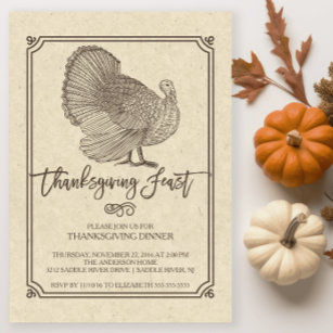 Invitación Fiesta de Acción de Gracias de Turquía