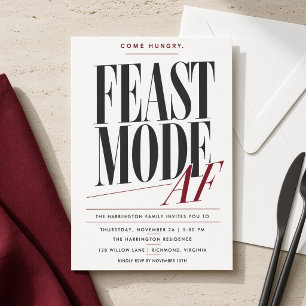 Invitación Fiesta de Acción de Gracias en Modo Fiesta
