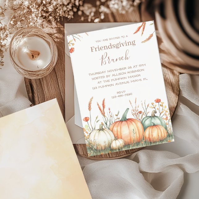 Invitación Fiesta de Acción de Gracias Friendsgiving (Subido por el creador)