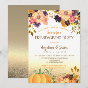 Invitación Fiesta de Acción de Gracias y Friendsgiving
