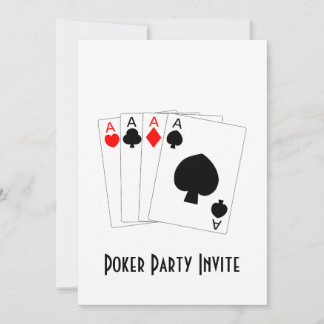 Invitación Fiesta de Aces Design Poker