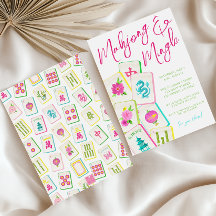 Fiesta de acuarela brillante Mahjong Tiles