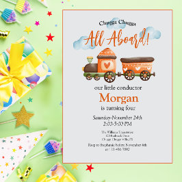 Invitación Fiesta de acuarela de cualquier edad con encanto d