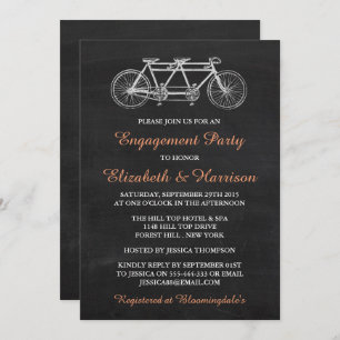 Invitación Fiesta De Administración De Bicicletas Tandem En C