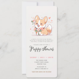 Invitación fiesta de adopción de perros ducha de cachorros co