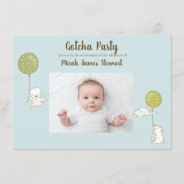 Invitación Fiesta de adopción "Gotcha" Fiesta para la persona