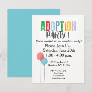 Invitación Fiesta de Adopción Invita