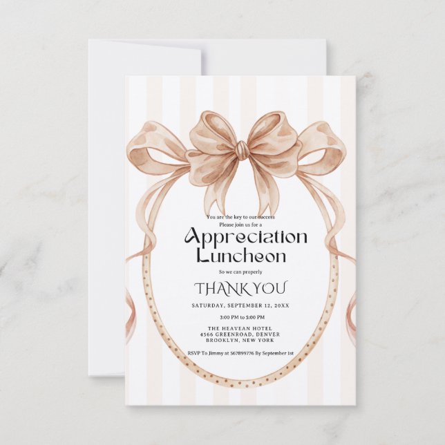 Invitación fiesta de agradecimiento de lazo boho de otoño, fi (Anverso)