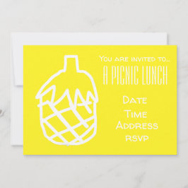 Invitación Fiesta de almuerzo de picnic de verano de piña ama
