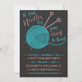 Invitación Fiesta de Alumnos de Knitting | Gracioso Knitting