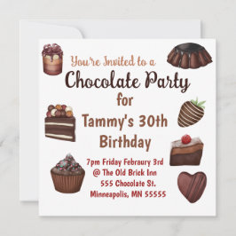 Invitación Fiesta de Amantes del Chocolate 