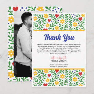 Invitación Fiesta de Amor Colorido Floral Gracias