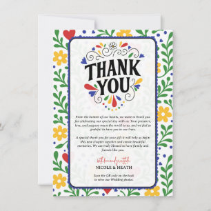 Invitación Fiesta de Amor Colorido Floral Gracias Invi