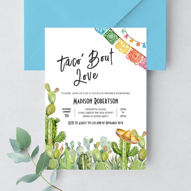 Invitación Fiesta de Amor de Taco 'Bout para Parejas (Subido por el creador)