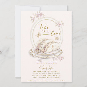 Invitación Fiesta de Amor Rosa para Despedida de Soltera