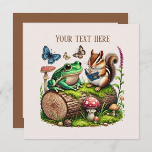 Invitación Fiesta de animales de bosque