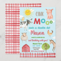 Fiesta de Animales Rojos de la granja MacDonald Ba