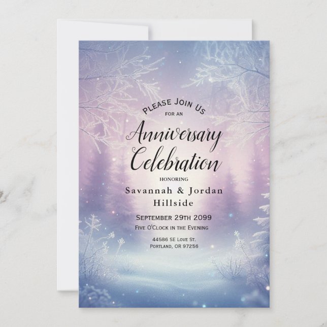 Invitación Fiesta de aniversario (Anverso)