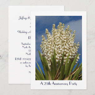 Invitación Fiesta de aniversario 25 Flores de yuca en flor