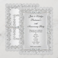 Fiesta de Aniversario 25 Rosado Damasco Plata Blan