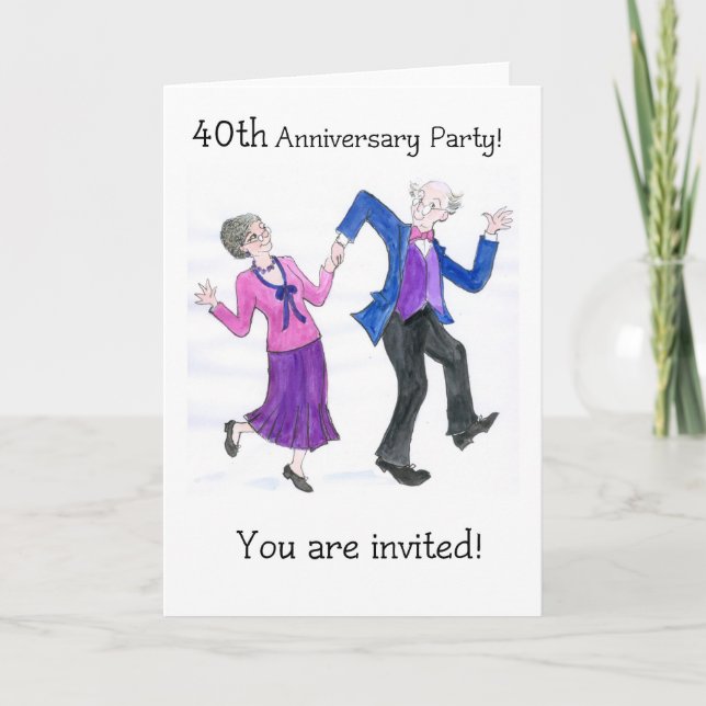 Invitación Fiesta de Aniversario 40 (Anverso)