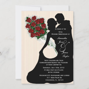 Invitación Fiesta de Aniversario Blanco Silo de Baile de Boda