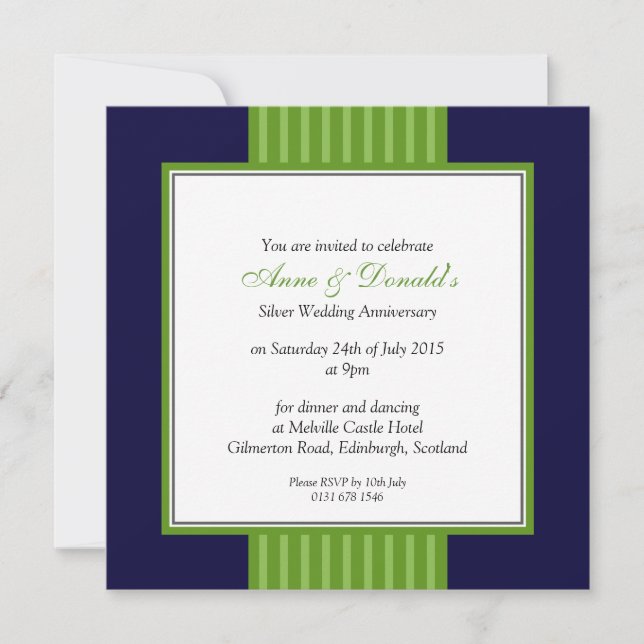 Invitación Fiesta de aniversario con clase de los azules (Anverso)