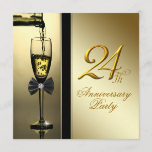 Invitación Fiesta de aniversario de 24 años de Champagne de O