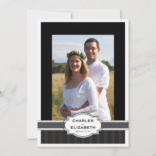 Invitación Fiesta de aniversario de 25 años de boda de Silver (Anverso)