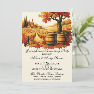 Invitación Fiesta de Aniversario de Autumn Vineyard
