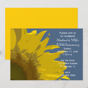 Invitación Fiesta de aniversario de boda con estampado de gir