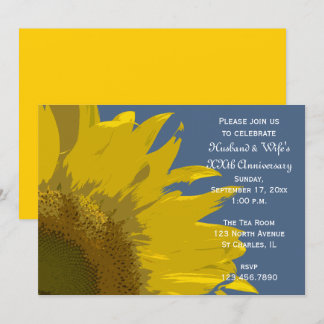 Invitación Fiesta de aniversario de boda con estampado de gir