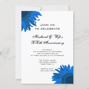 Invitación Fiesta de aniversario de boda de flor de arte pop